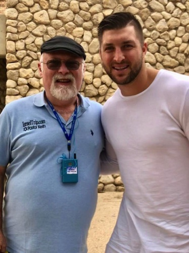 with Tim Tebow in Israel with Tim Tebow in Israel